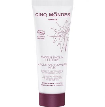 Masque kaolin et fleurs